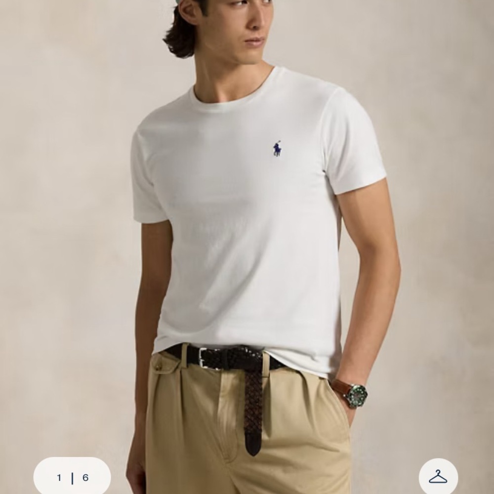 POLO Ralph Lauren Classic Fit White Cotton Teeshirt NWT Size M